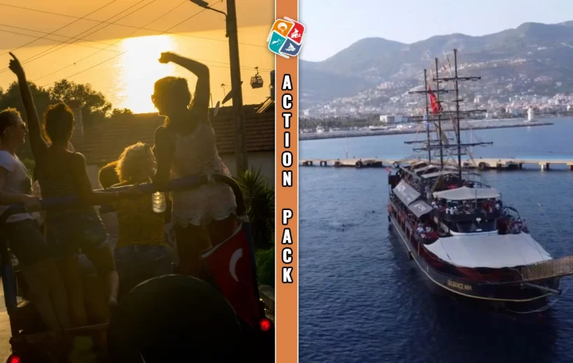Alanya Günbatımı Tekne ve Gece Jeep Safari Turu | Kale/İskele, I ♥ Alanya, Off-Road ve Dim Çayı | %100 Eğlence | Memnuniyet Garantili!