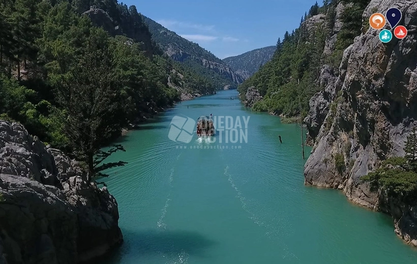 Manavgat Yeşil Kanyon Tekne Turu | Yüzme ve Balık Tutma Aktiviteli