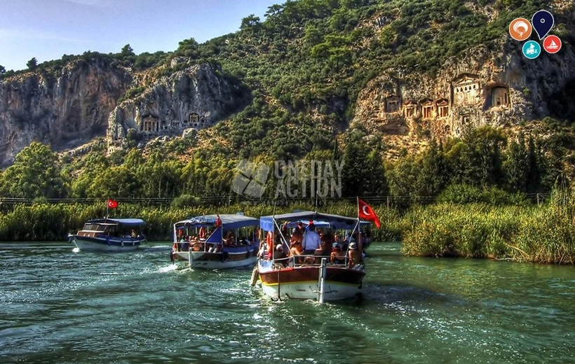Marmaris Dalyan Tekne Turu | Akvaryum Koyu |  İztuzu Plajı  |  Kounos Kral Mezarlığı